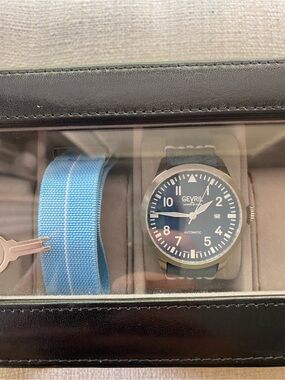 Gevril 43503 Vaughn Swiss Automatic Pilot Watch in Blue Sellita SW200-1